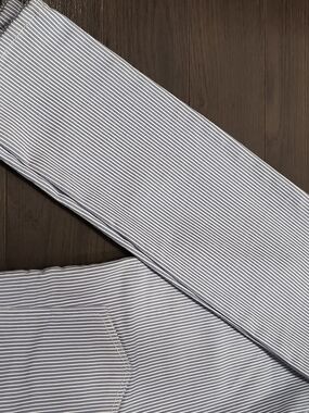H&M Light Blue and White Striped Pants